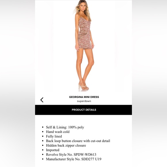 NWT ✨ Superdown Georgina mini dress XS - Picture 8 of 9